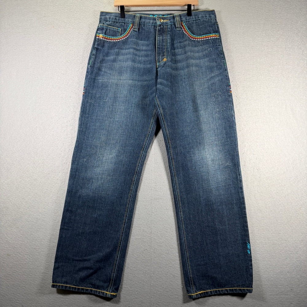 Vintage Coogi Mens Jeans 38x34 Baggy Fit Embroidered Eagle Hip Hop Streetwear